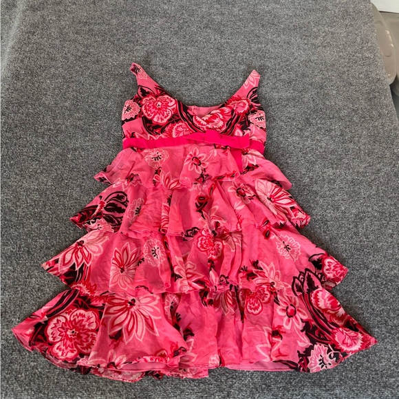Tibi Pink Floral Ruffle Dress - Picture 4 of 14